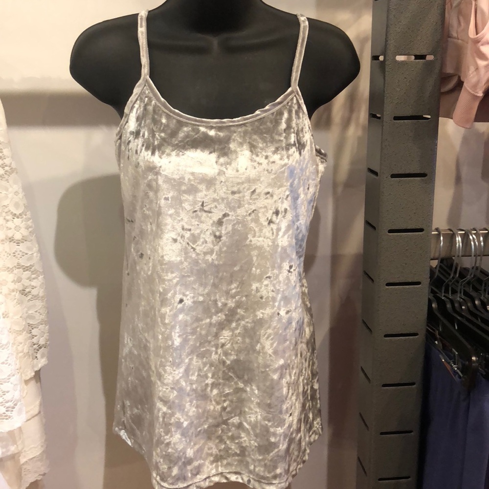 Chris & Carol Velvet Spaghetti Strap Top